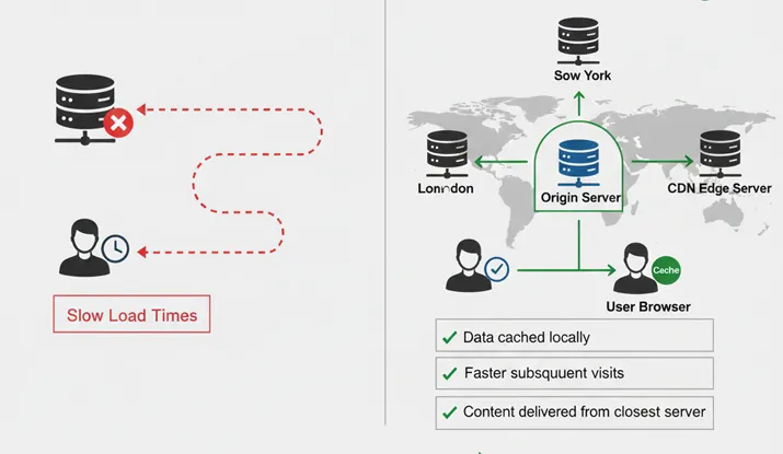 نمودار کش مرورگر و CDN