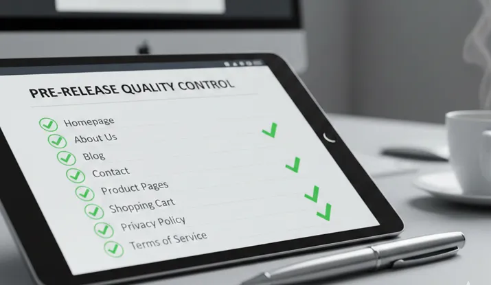 چک‌لیست قبل از انتشار