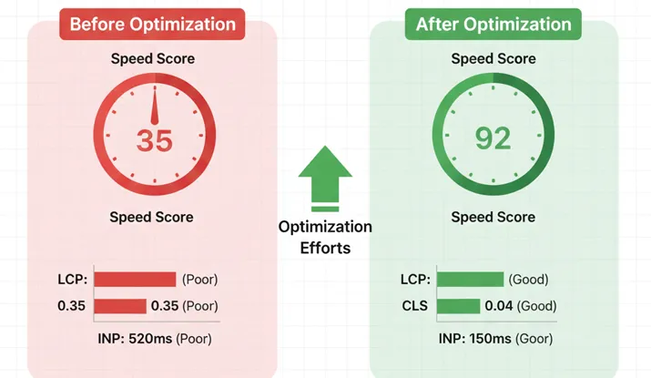 بررسی سرعت سایت و Core Web Vitals با ابزارهای Google PageSpeed Insights