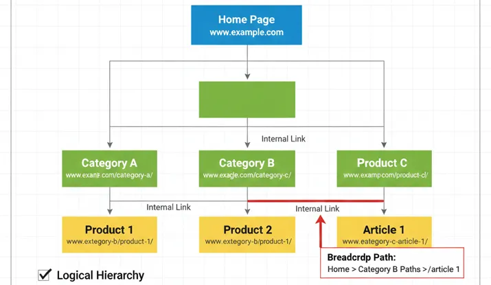 ساختار سایت و لینک‌سازی داخلی برای Technical SEO