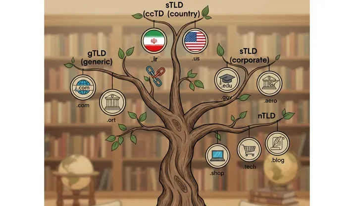 انواع پسوند دامنه