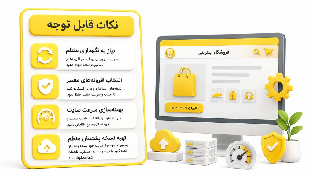 نکات قابل توجه در فروشگاه های وردپرسی